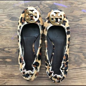 Tory Burch Reva leopard flats Sz 6